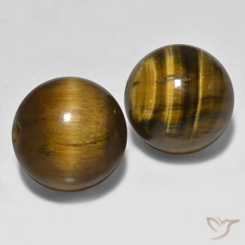 23.50ctw Natural Marrón cálido Ojo de Tigre, Esfera / Bola, Opaco
