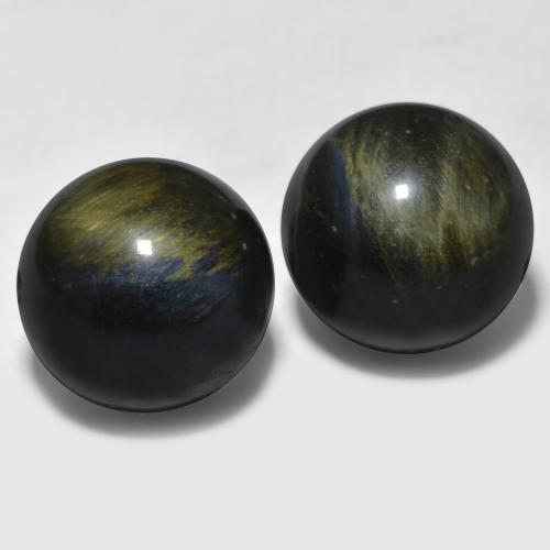Gemas de Ojo de Tigre Multicolor natural de 27.38 ct, Esfera / Bola, Opaco