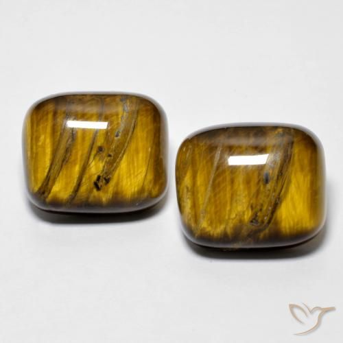 18.08ctw Natural Medium Dark-Brown Ojo de Tigre, Forma Cojín, Opaco