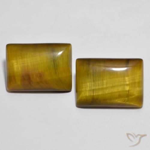 22.19ctw Natural Marrón dorado Ojo de Tigre, Corte Baguette, Opaco