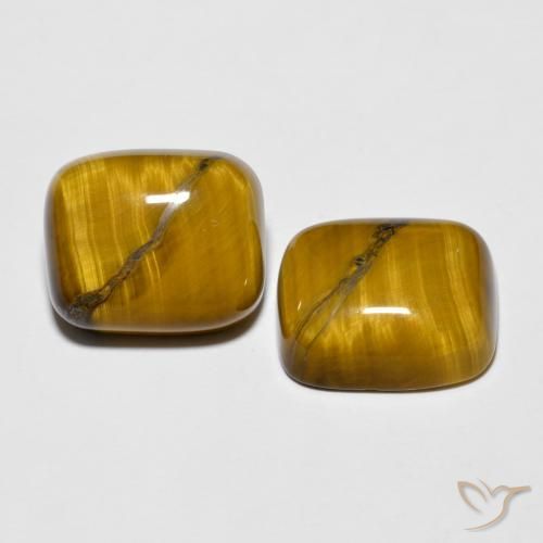 17.91ctw Natural Marrón cálido Ojo de Tigre, Forma Cojín, Opaco