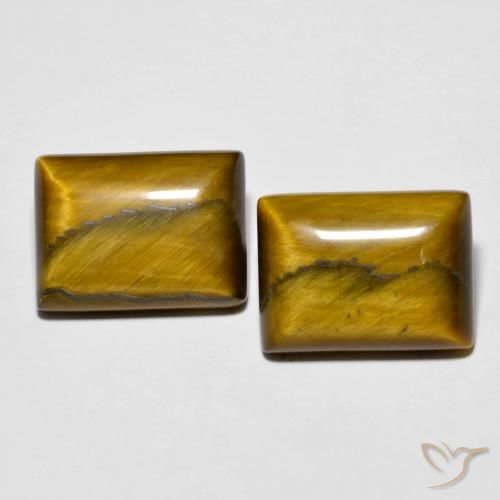 19.57ctw Natural Marrón dorado Ojo de Tigre, Corte Baguette, Opaco