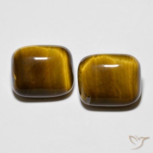 17.71ctw Natural Marrón medio Ojo de Tigre, Forma Cojín, Opaco