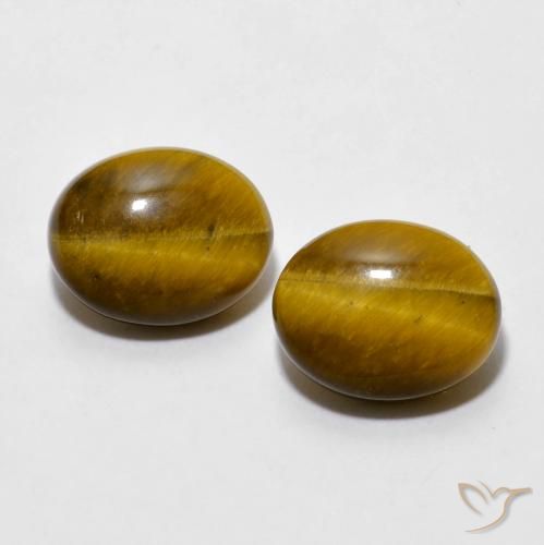 5.49ctw Natural Marrón medio Ojo de Tigre, Ovalada, Opaco