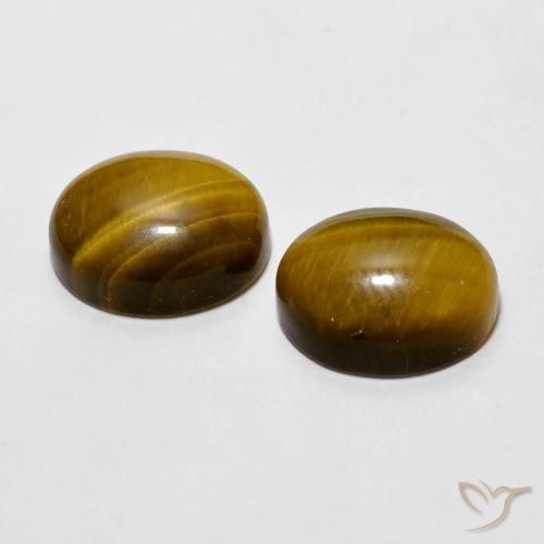 Gemas de Ojo de Tigre Marrón cálido natural de 6.00 ct, Ovalada, Opaco