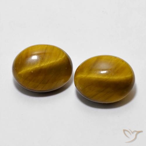 5.87ctw Natural Marrón dorado Ojo de Tigre, Ovalada, Opaco
