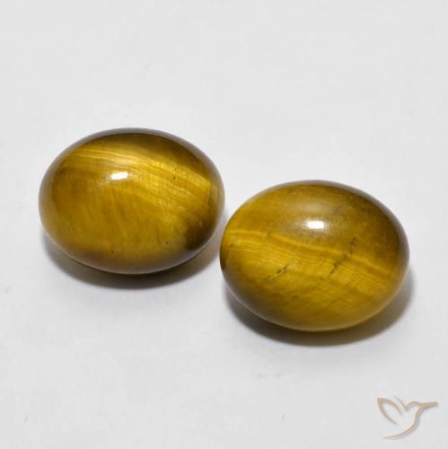 6.04ctw Natural Marrón medio Ojo de Tigre, Ovalada, Opaco
