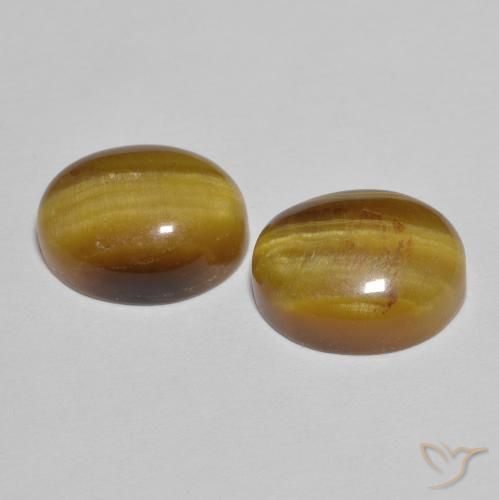 Gemas de Ojo de Tigre Marrón cálido natural de 5.95 ct, En forma de pera, Opaco
