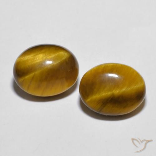 5.74ctw Natural Marrón jengibre Ojo de Tigre, Ovalada, Opaco