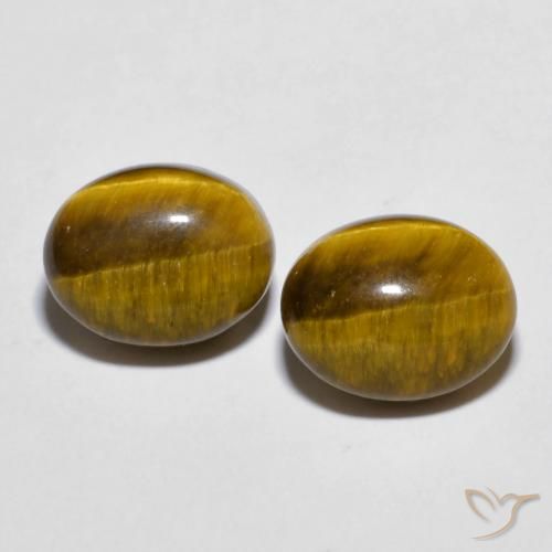 6.06ctw Natural Marrón cálido Ojo de Tigre, Ovalada, Opaco
