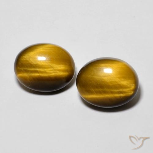 5.76ctw Natural Marrón medio Ojo de Tigre, Ovalada, Opaco