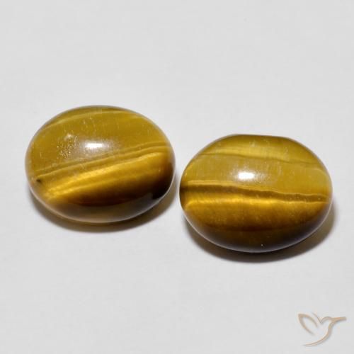 5.60ctw Natural Marrón claro Ojo de Tigre, Ovalada, Opaco