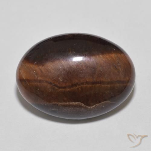 10.70ct Natural Marrón nogal Ojo de Tigre, Ovalada, Opaco