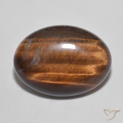 10.26ct Natural Marrón canela intenso Ojo de Tigre, Ovalada, Opaco