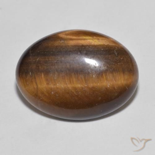 9.35ct Natural Marrón cálido Ojo de Tigre, Ovalada, Opaco