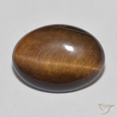 9.26ct Natural Marrón medio Ojo de Tigre, Ovalada, Opaco