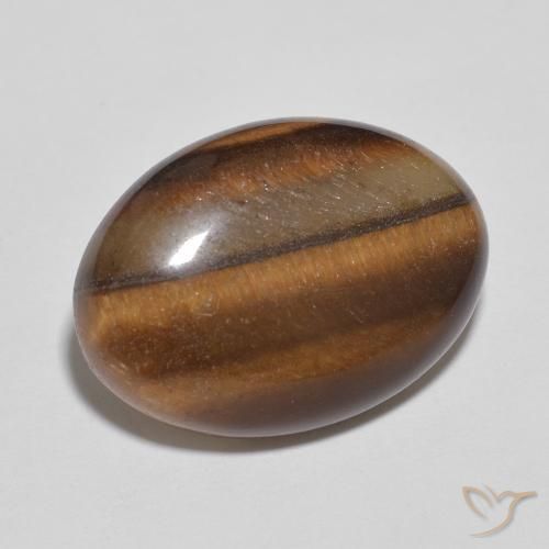 9.56ct Natural Marrón canela intenso Ojo de Tigre, Ovalada, Opaco