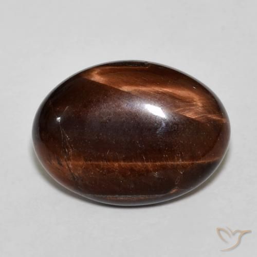 10.52ct Natural Marrón nuez Ojo de Tigre, Ovalada, Opaco