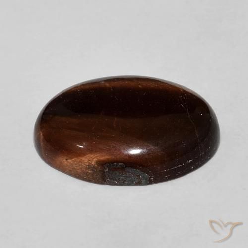 Ojo de Tigre Marrón nuez natural de 10.52 ct, Ovalada, Opaco