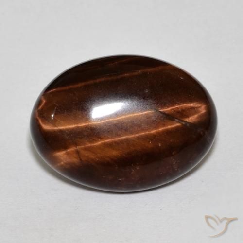 11.25ct Natural Marrón medio Ojo de Tigre, Ovalada, Opaco