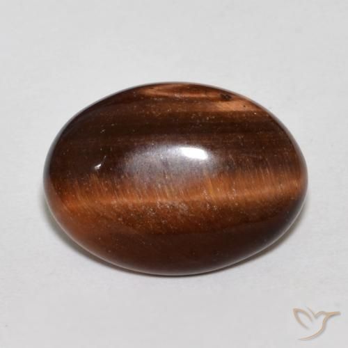 9.59ct Natural Marrón nuez Ojo de Tigre, Ovalada, Opaco