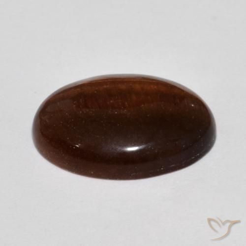 Ojo de Tigre Marrón nuez natural de 9.59 ct, Ovalada, Opaco