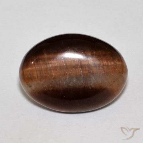 9.89ct Natural Marrón rojizo Ojo de Tigre, Ovalada, Opaco