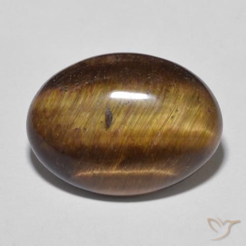 9.52ct Natural Marrón cálido Ojo de Tigre, Ovalada, Opaco