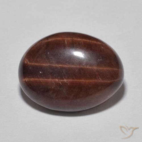 7.73ct Natural Marrón nuez Ojo de Tigre, Ovalada, Opaco