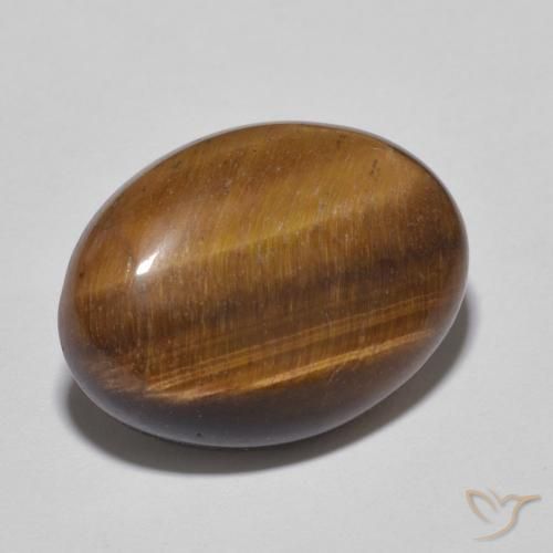 Ojo de Tigre Marrón jengibre natural de 10.52 ct, Ovalada, Opaco