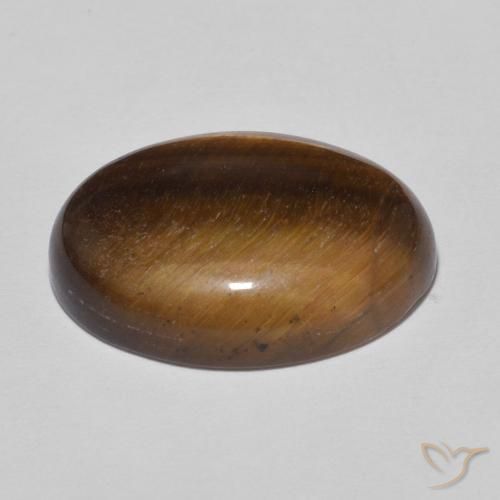 Ojo de Tigre Marrón jengibre natural de 10.52 ct, Ovalada, Opaco