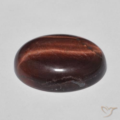 Ojo de Tigre Marrón cálido natural de 7.98 ct, Ovalada, Opaco