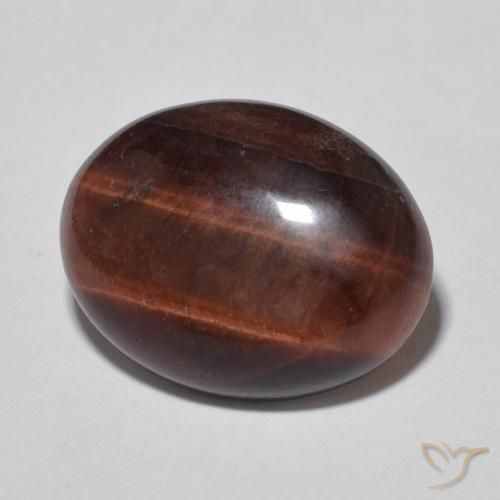Ojo de Tigre Marrón nuez natural de 7.47 ct, Ovalada, Opaco