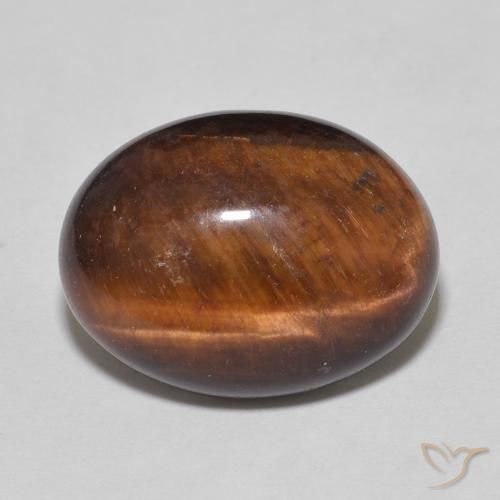 9.18ct Natural Marrón rojizo Ojo de Tigre, Ovalada, Opaco