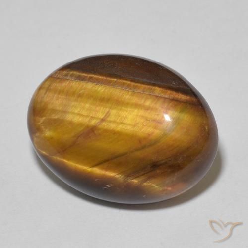Ojo de Tigre Marrón cálido natural de 10.50 ct, Ovalada, Opaco