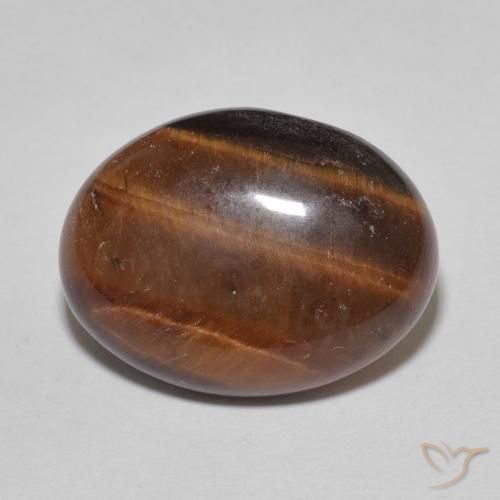 8.54ct Natural Marrón naranja Ojo de Tigre, Ovalada, Opaco