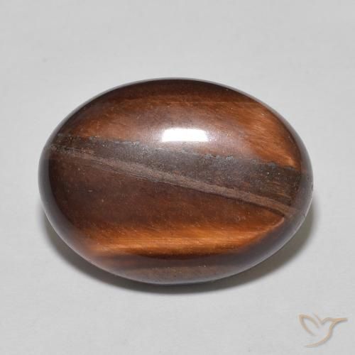 8.72ct Natural Marrón cálido Ojo de Tigre, Ovalada, Opaco