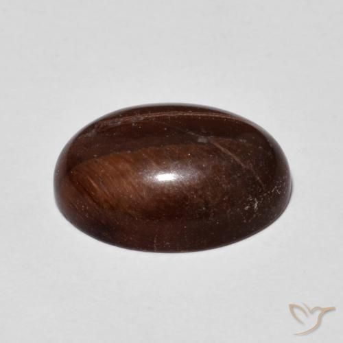 Ojo de Tigre Marrón rojizo natural de 6.22 ct, Ovalada, Opaco