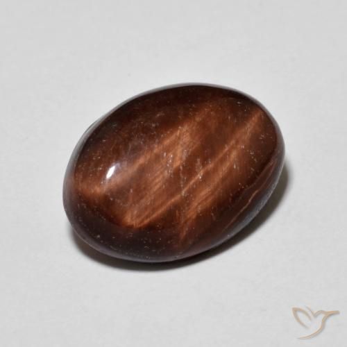 5.53ct Natural Marrón rojizo Ojo de Tigre, Ovalada, Opaco