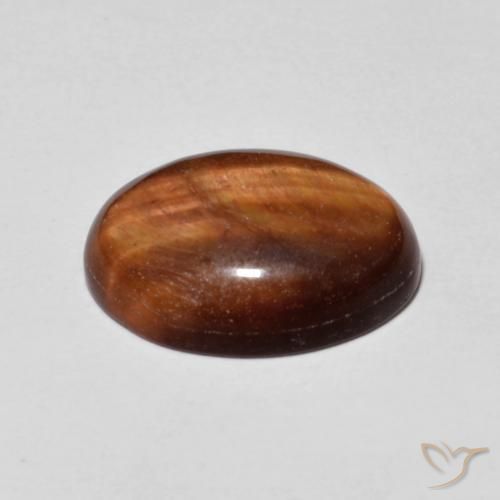 Ojo de Tigre Medium Dark-Brown natural de 5.19 ct, Ovalada, Opaco