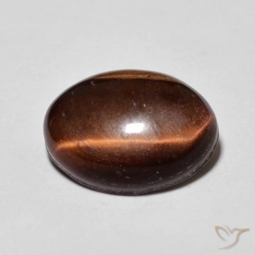 5.42ct Natural Marrón rojizo Ojo de Tigre, Ovalada, Opaco