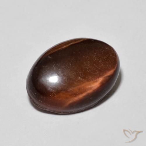 Ojo de Tigre Marrón rojizo natural de 5.42 ct, Ovalada, Opaco