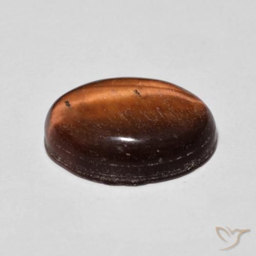 Ojo de Tigre Marrón rojizo natural de 5.42 ct, Ovalada, Opaco