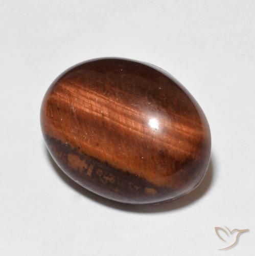 Ojo de Tigre Medium Dark-Brown natural de 10.00 ct, Ovalada, Opaco