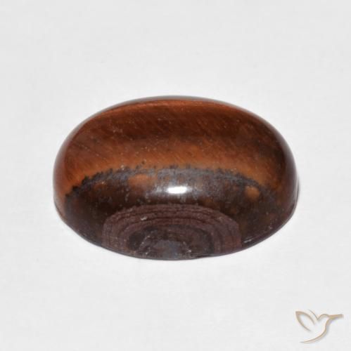 Ojo de Tigre Medium Dark-Brown natural de 10.00 ct, Ovalada, Opaco