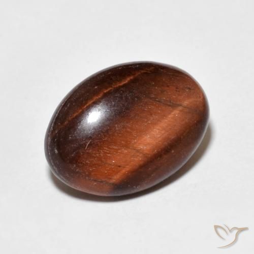 Ojo de Tigre Marrón rojizo natural de 5.00 ct, Ovalada, Opaco