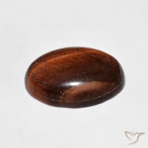 Ojo de Tigre Marrón rojizo natural de 5.00 ct, Ovalada, Opaco