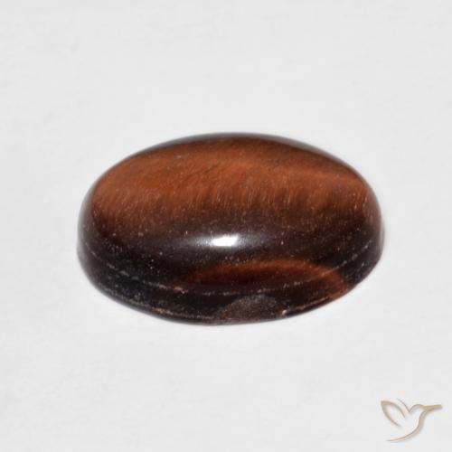 Ojo de Tigre Medium Dark-Brown natural de 5.64 ct, Ovalada, Opaco