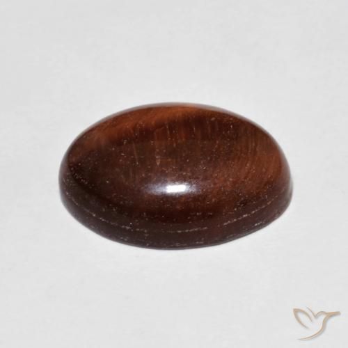 Ojo de Tigre Medium Dark-Brown natural de 5.38 ct, Ovalada, Opaco