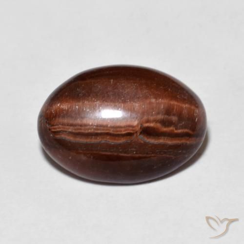 4.59ct Natural Marrón cálido Ojo de Tigre, Ovalada, Opaco